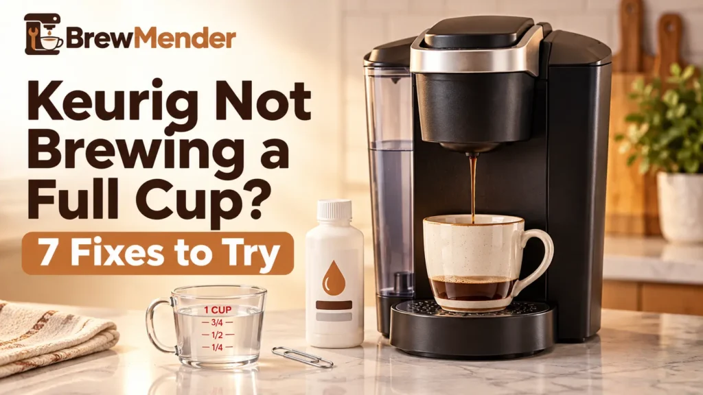 Keurig Not Brewing a Full Cup 7 Fixes to Try